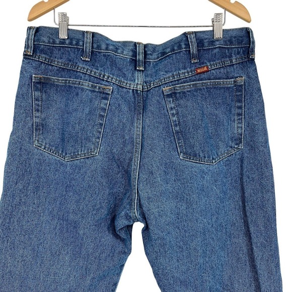Vintage Rustler 38x30 Jeans Straight Leg Regular Fit Medium Wash Men’s - Picture 5 of 9